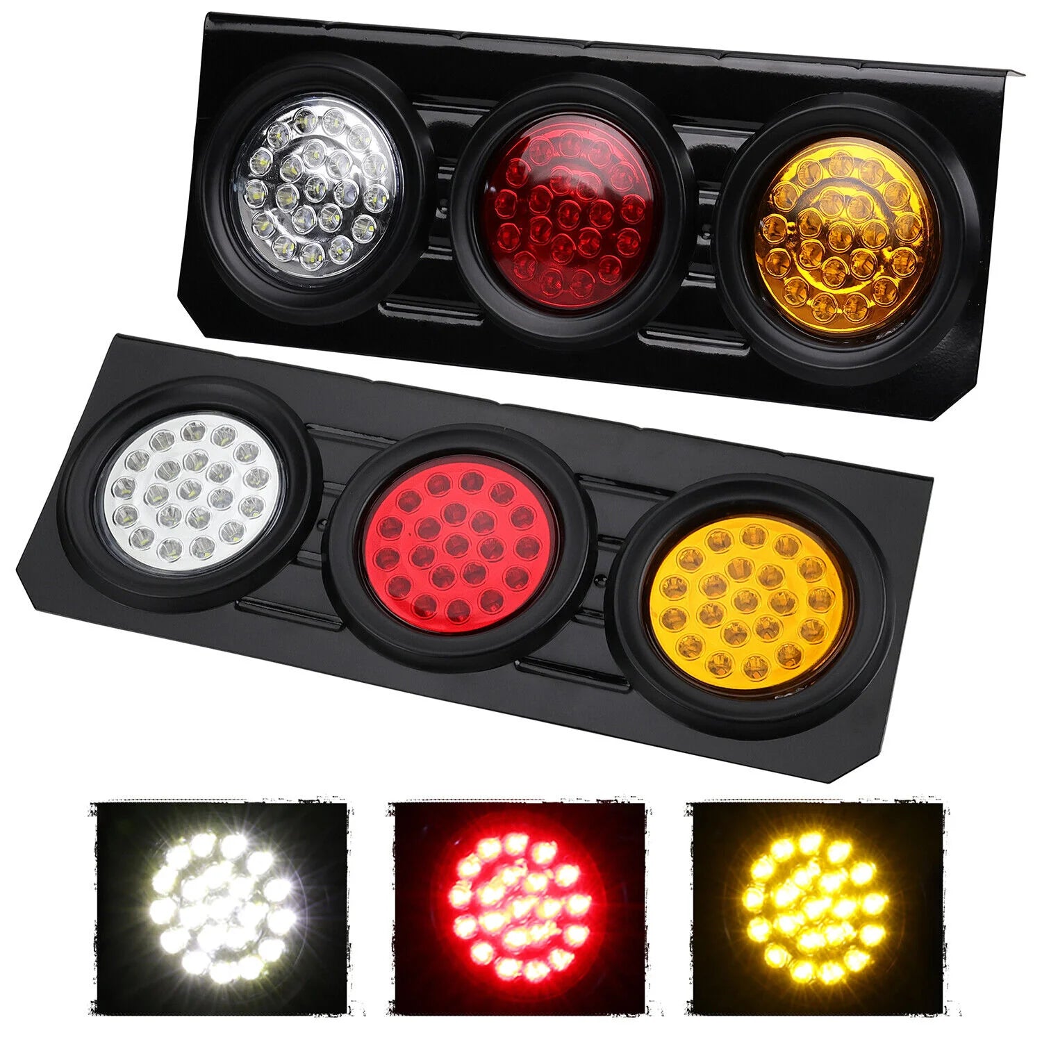 Twin Pack | Tail Lights 63 Led Truck Ute Trailer Stop Indicator Pair 12 Volt - South East Clearance Centre