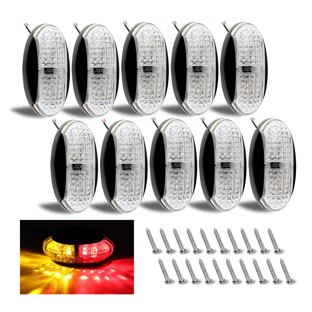10 Pack LED Clearance Lights | Side Markers | Red Amber | - South East Clearance Centre