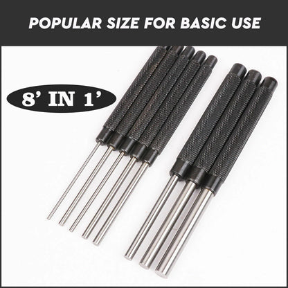 8 Piece Heavy Duty Pin Punch Set, 2.4-10mm - South East Clearance Centre
