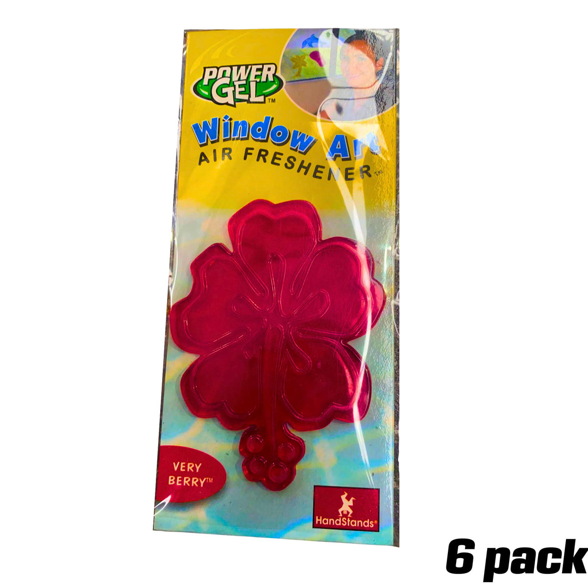 (6 PACK) Air Freshener Hibiscus Very Berry Sticks to any window