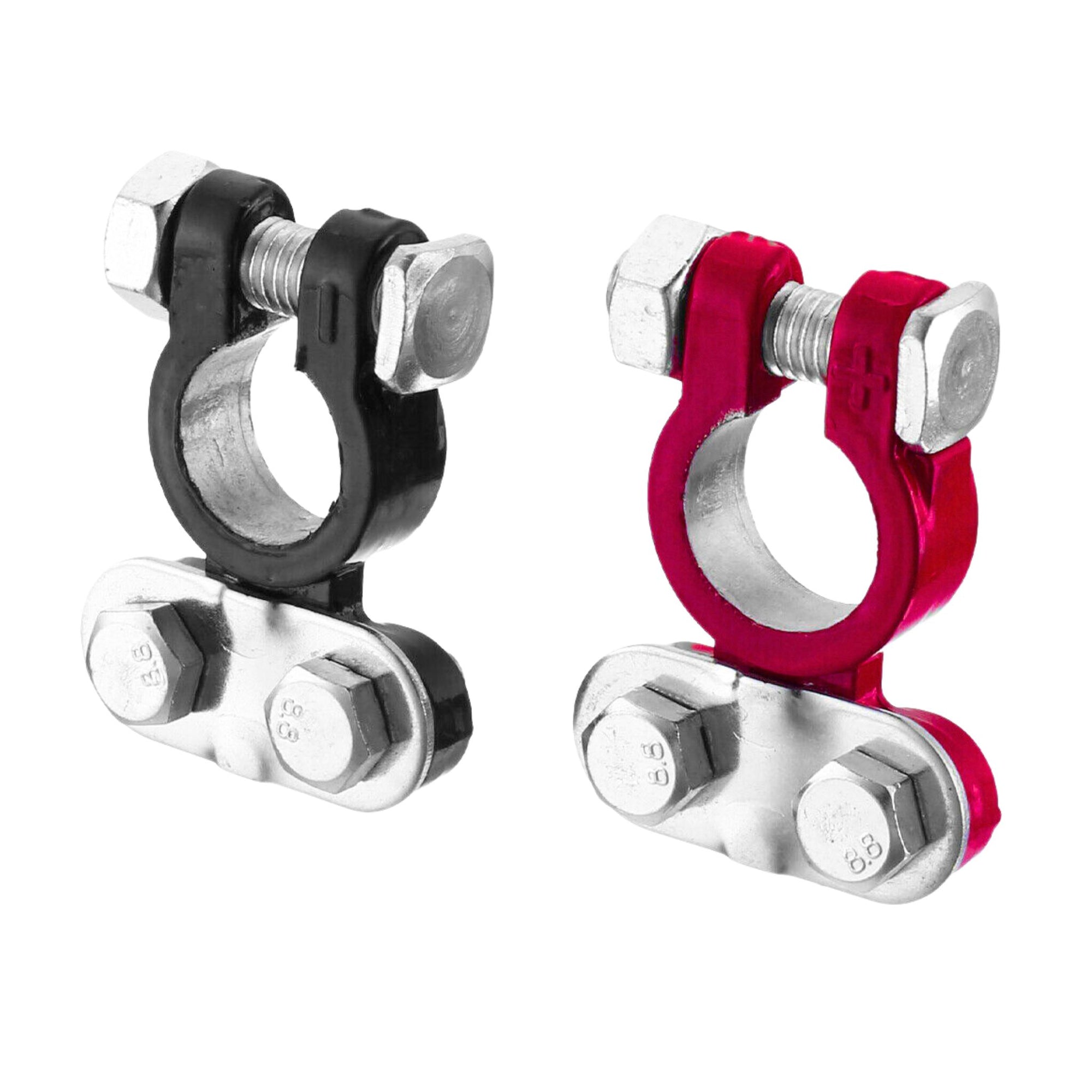 Positive Negative Car Battery Terminal Clamp Clip Connector Set - South East Clearance Centre