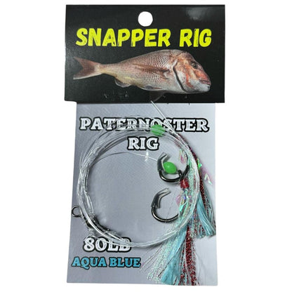 Premium Snapper Rig Twin Paternoster Rig Circle Hook With Lumo Feather - South East Clearance Centre