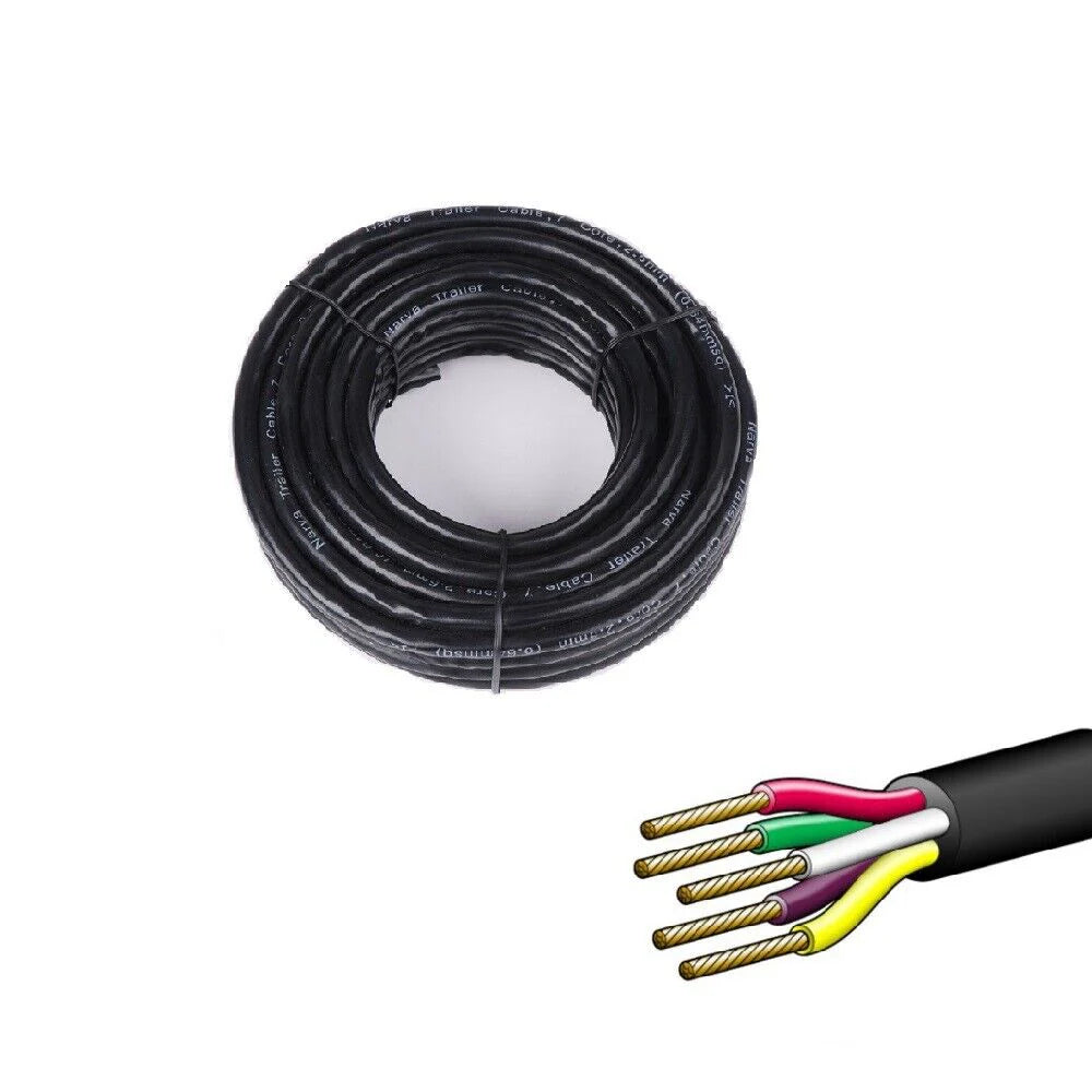 5 Core Trailer Cable - 7 Metres - South East Clearance Centre