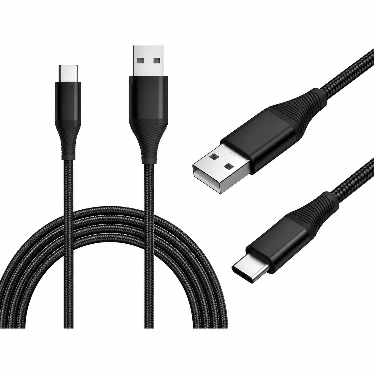 USB-A to USB-C Braided Charging & Data Cable 3m