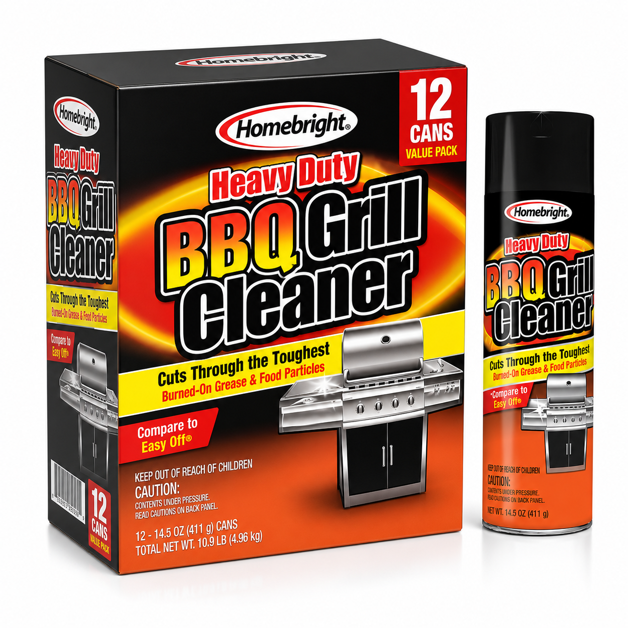 HomeBright Heavy Duty BBQ Grill Cleaner (12 Cans)