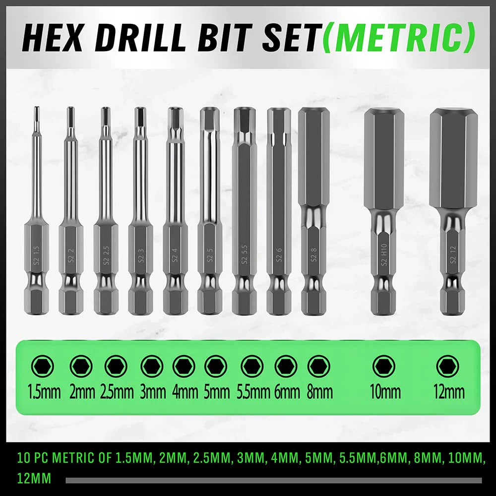 23 Piece Hex Head Drill Bit Set - South East Clearance Centre