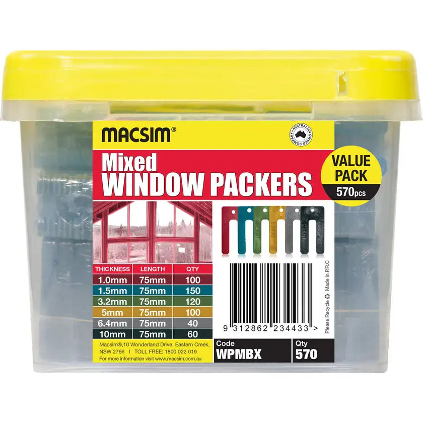 Macsim WPMBX Window Packer 75mm - Box of 570