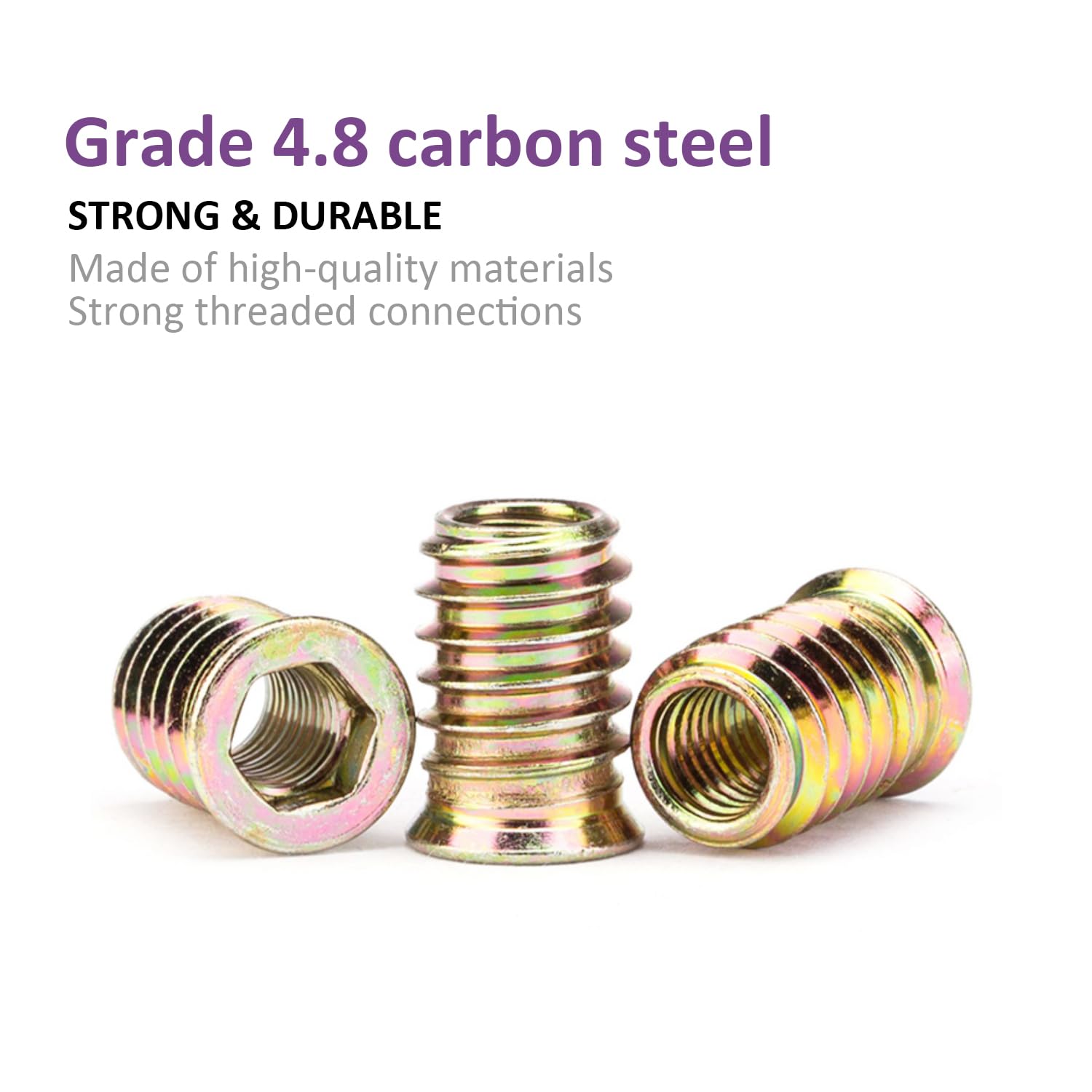 95-Piece Threaded Inserts for Wood Assortment Kit (M6 / M8 / M10 – Zinc-Plated Carbon Steel) - South East Clearance Centre