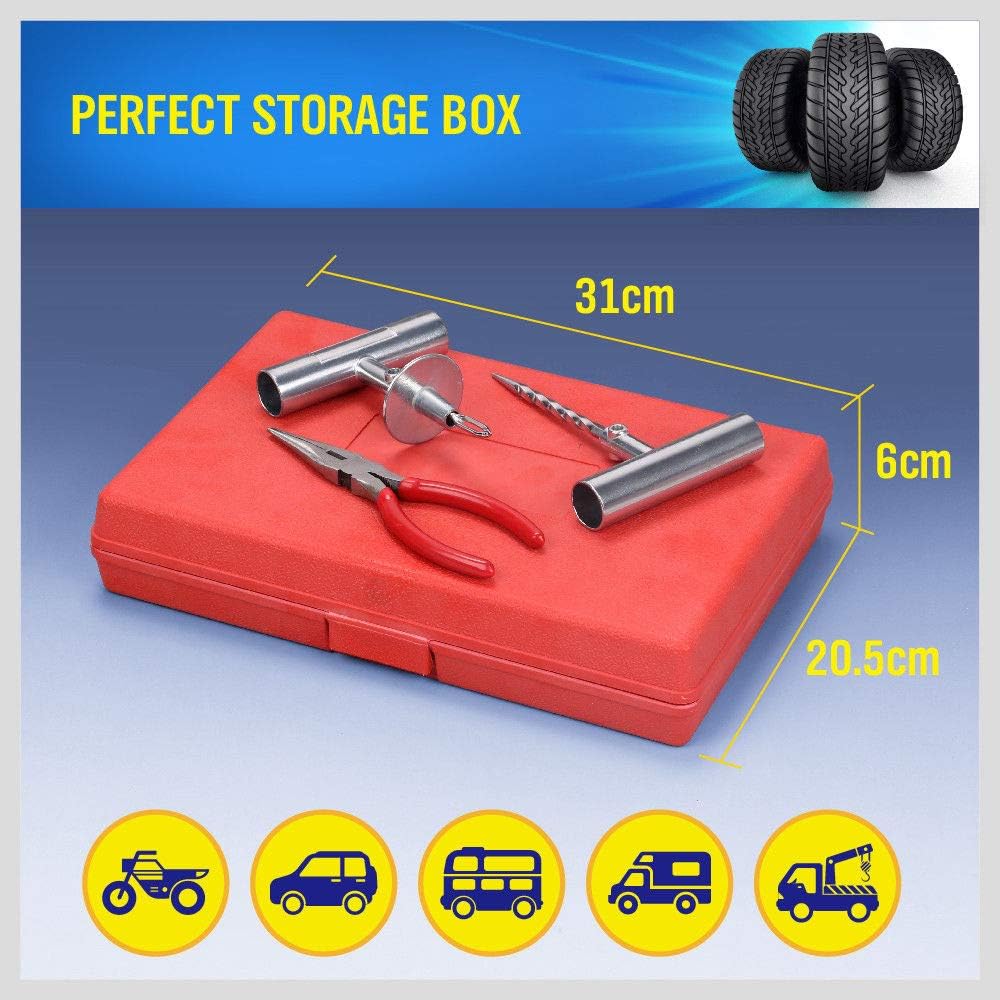 56-Piece Heavy Duty Tyre Puncture Repair Kit - South East Clearance Centre