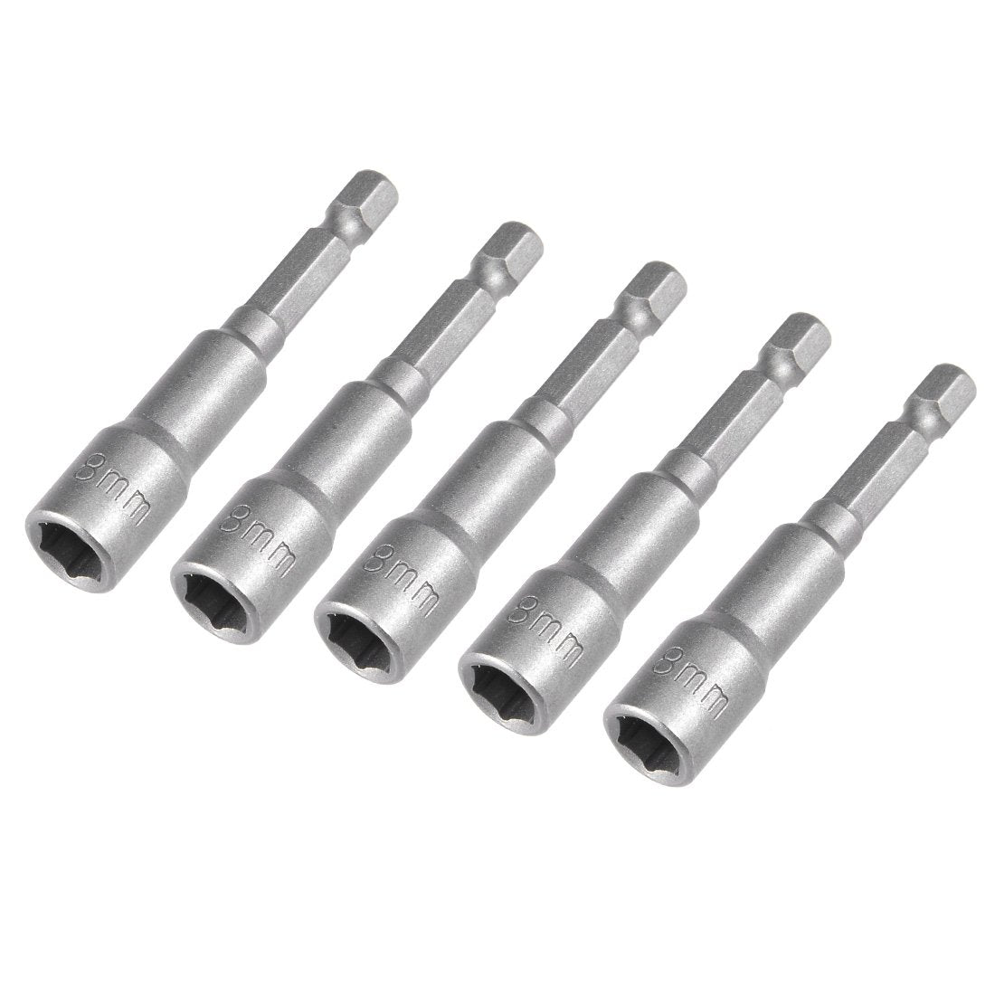 5 Piece 1/4" Quick Change Magnetic Nut Setters | 2.5", 8mm - South East Clearance Centre