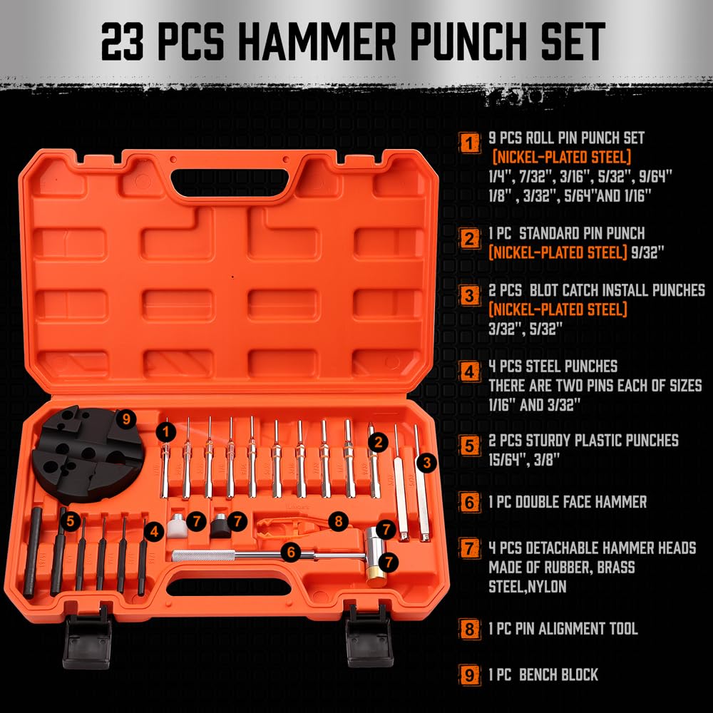 Hammer Punch Set & Bench Block - South East Clearance Centre