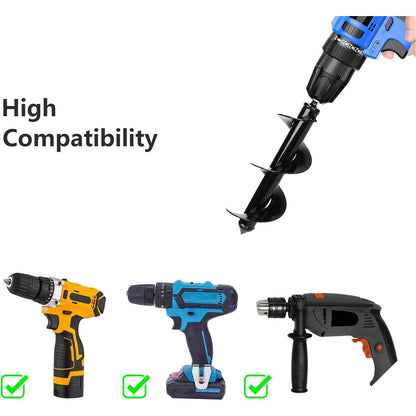 Heavy-duty Power Garden Earth Spiral Drill Bit Post Hole Digger Auger 80x300mm - South East Clearance Centre