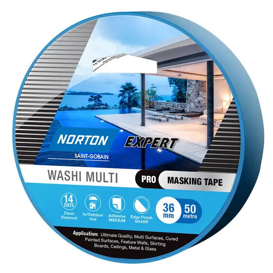 Norton Expert Masking Tape Washi Multi 36mm x 50m (Box of 40)
