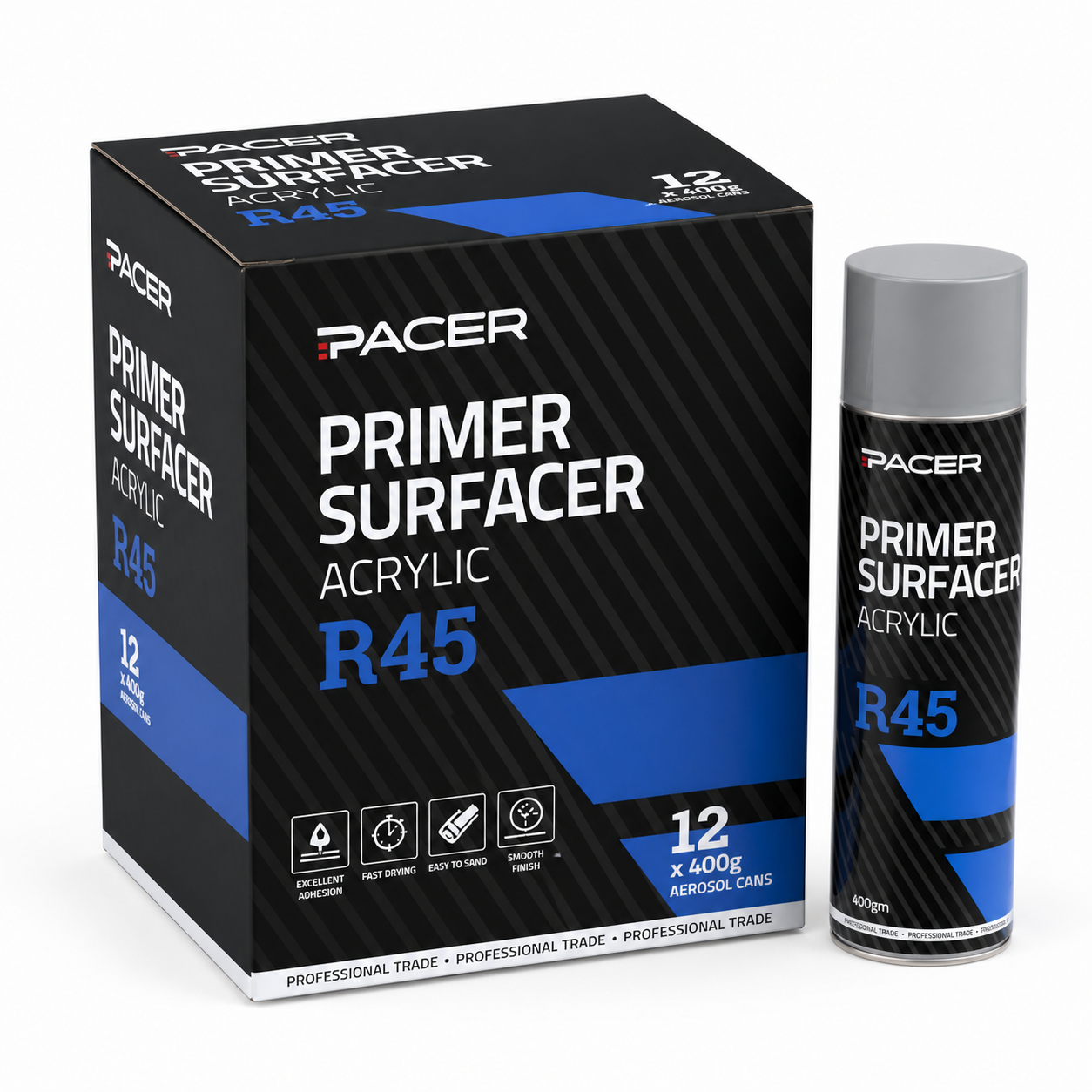 PACER R45 ACRYLIC PRIMER SURFACER 400G - APS400 (12 Pack) - South East Clearance Centre