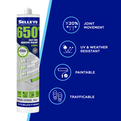 (Box of 12) Selleys 300ml 630 Low Modulus Flexible Sealant - GREY