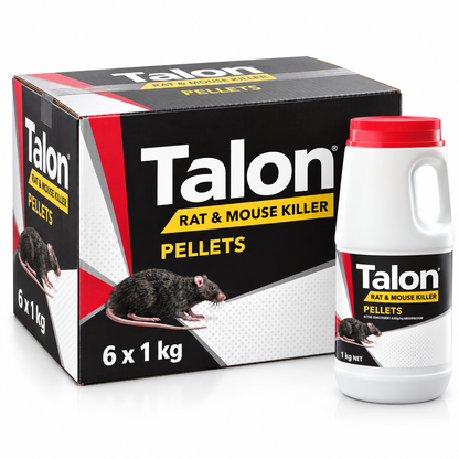 Talon 1kg Rat & Mouse Killer Pellets - (Box of 6)