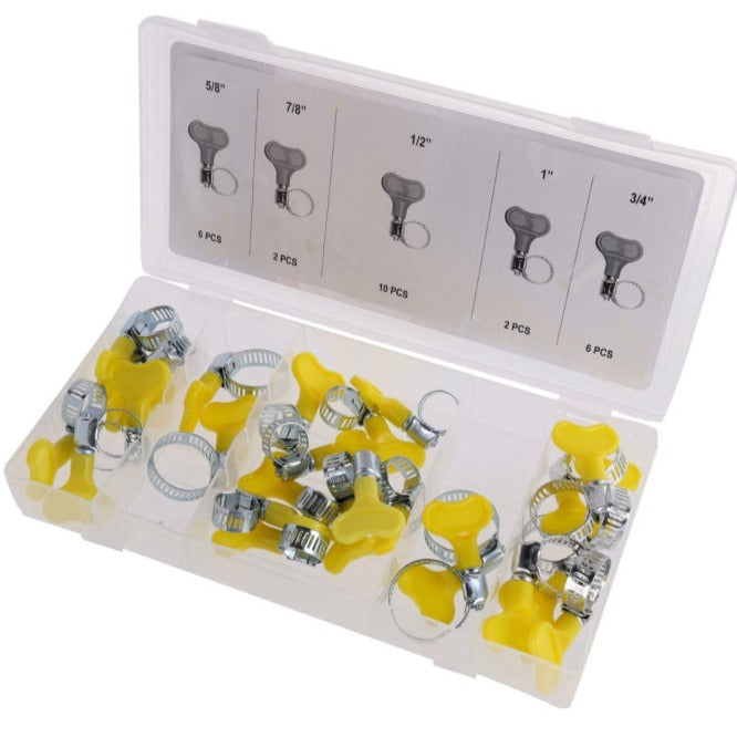 26 piece Key-Type Hose Clamp Assortment Kit - South East Clearance Centre