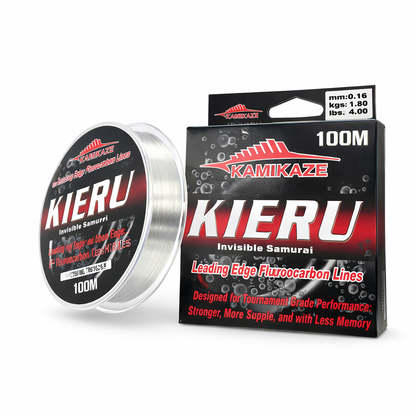 KAMIKAZE KIERU Fluorocarbon-Fluoro Carbon Leader Fishing Line 100m 4lb - South East Clearance Centre