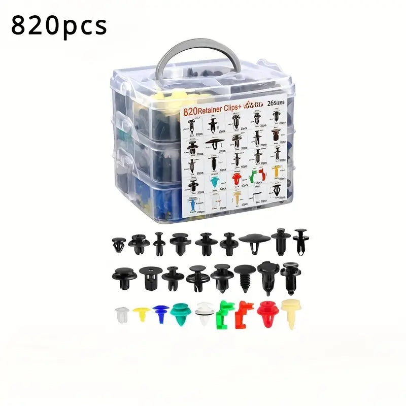 820pcs Durable Automotive Fastener Set - South East Clearance Centre