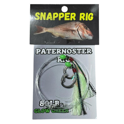 Premium Snapper Rig Twin Paternoster Rig Circle Hook With Lumo Feather - South East Clearance Centre