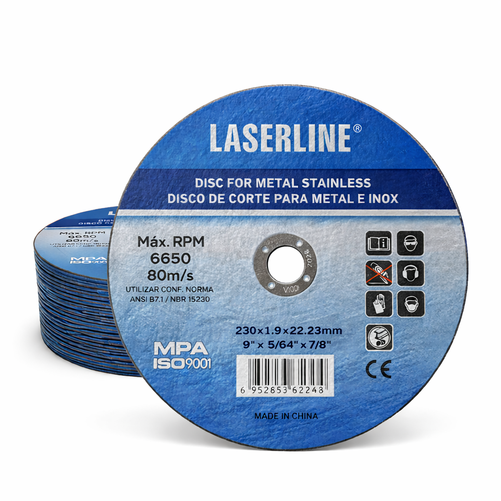 230mm Metal Cutting Disc 10 Pack – 9” Stainless Steel Cut-Off Wheels 1.9mm - South East Clearance Centre