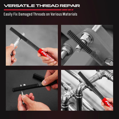 Thread Restorer File Chaser Set: 3-Piece Thread Restoring Chaser Files Metric and SAE Thread Restorer File Set Thread Repair Tool for Hardware DIY - South East Clearance Centre