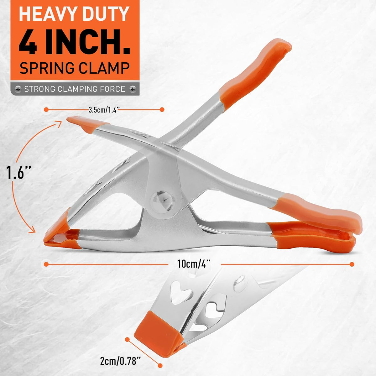 10-Piece 4' inch Spring Clamp, Spring Metal Spring Clamps, 1.5'-inch ...