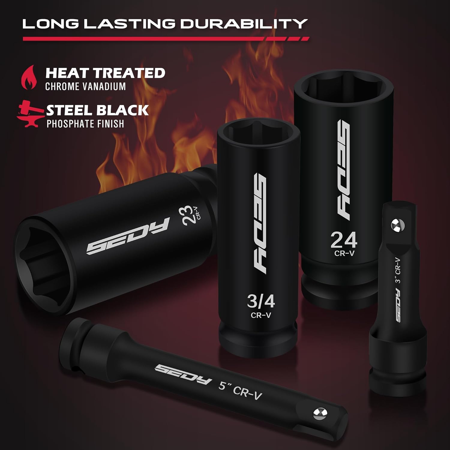 1/2" Drive Impact Socket Set, Metric & Imperial 29 Pieces - South East Clearance Centre