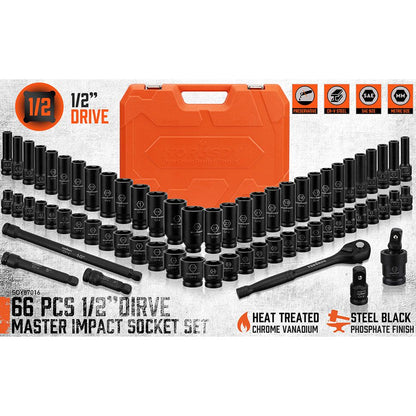 1/2" Drive Impact Socket | 66 Piece Set - South East Clearance Centre