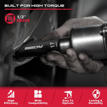 1/2" Drive Impact Socket Set, Metric & Imperial 29 Pieces - South East Clearance Centre