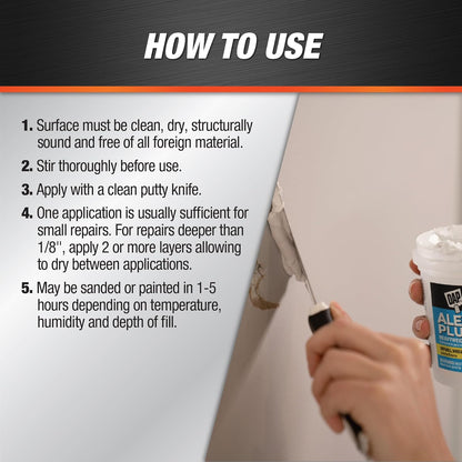 (TWIN PACK) DAP Fast Dry Premium Spackling Gallon, 3.78L - Ultra Tough, Sandable & Paintable Filler for Interior/Exterior - Fast-Drying, Shrink-Proof Formula for Drywall Repair, Off White - South East Clearance Centre