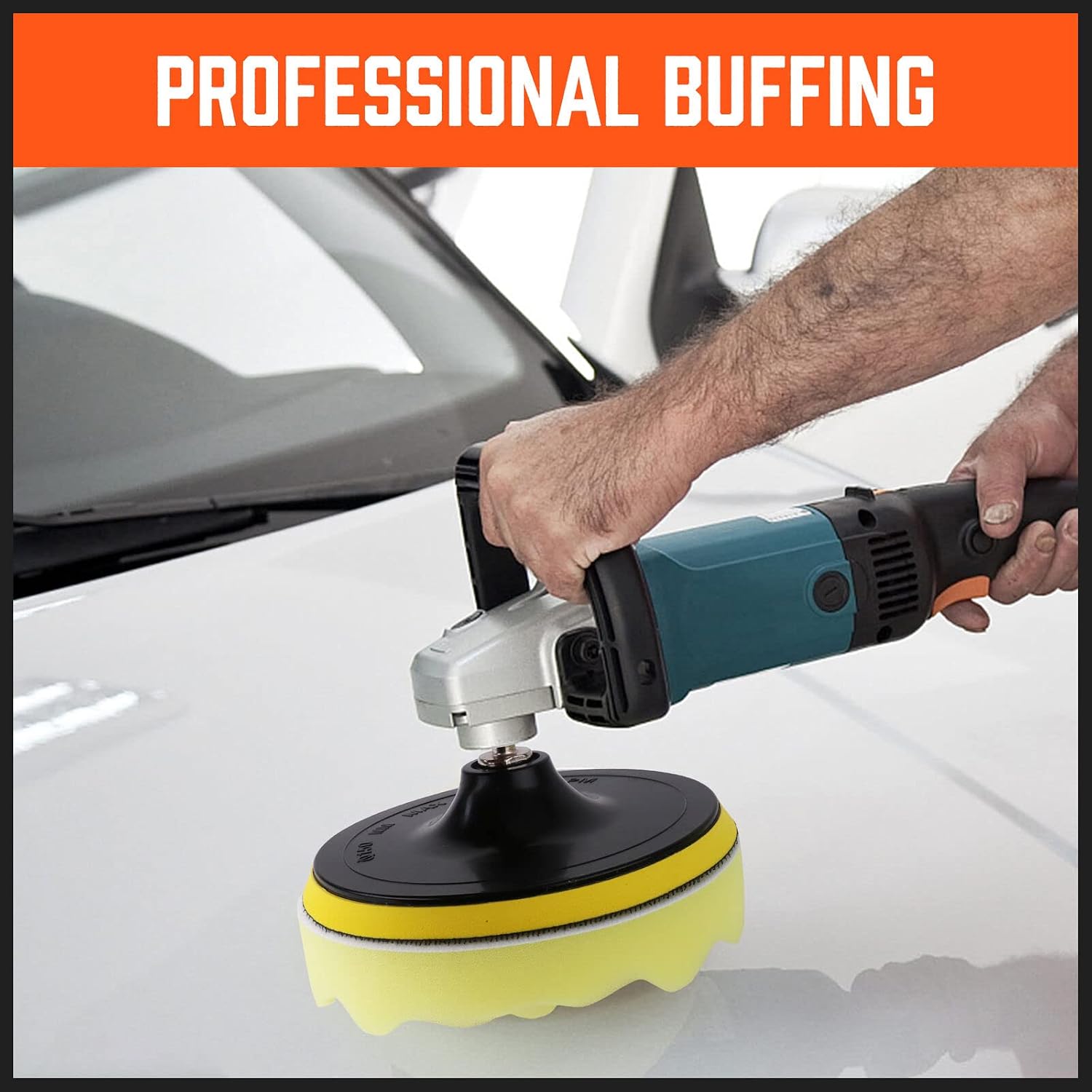 11 Piece 5" Buffing & Polishing Pad Kit – Foam Polishing Pads, Wool Buffing Bonnets, Hook & Loop Backing Pads & M14 Drill Adaptors