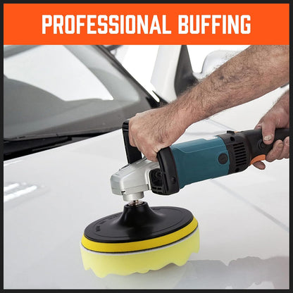 11 Piece 5" Buffing & Polishing Pad Kit – Foam Polishing Pads, Wool Buffing Bonnets, Hook & Loop Backing Pads & M14 Drill Adaptors