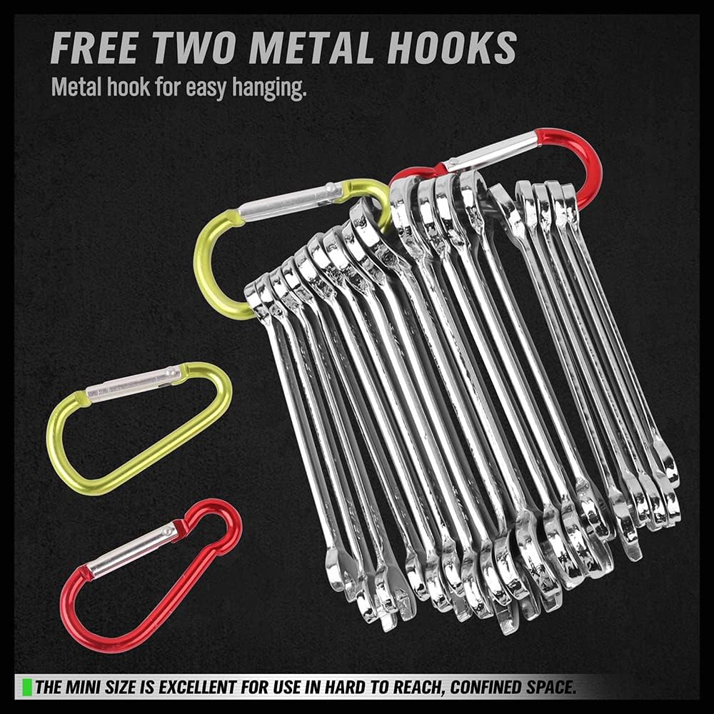 22 Piece Combination Mini Wrench Set (Metric & Imperial) 4-11mm & 5/32'' to 7/16'' - South East Clearance Centre