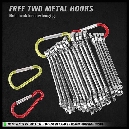 22 Piece Combination Mini Wrench Set (Metric & Imperial) 4-11mm & 5/32'' to 7/16'' - South East Clearance Centre