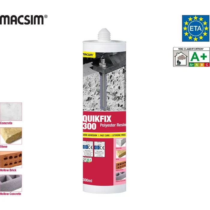 Quickfix Polyester Resin No Tap 300ml Cartridge (Box of 12) - South East Clearance Centre