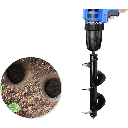 Heavy-duty Power Garden Earth Spiral Drill Bit Post Hole Digger Auger 80x300mm - South East Clearance Centre