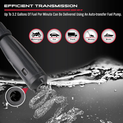 Fuel Transfer Pump Battery Powered - Auto-Stop Sensor, 51“ Hose Transfer Pump with Tank Adapters Portable Liquid Pump for Gasoline Diesel Water Gas Cans - South East Clearance Centre