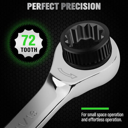 11 Piece Imperial Combination Ratchet Wrench Set - South East Clearance Centre