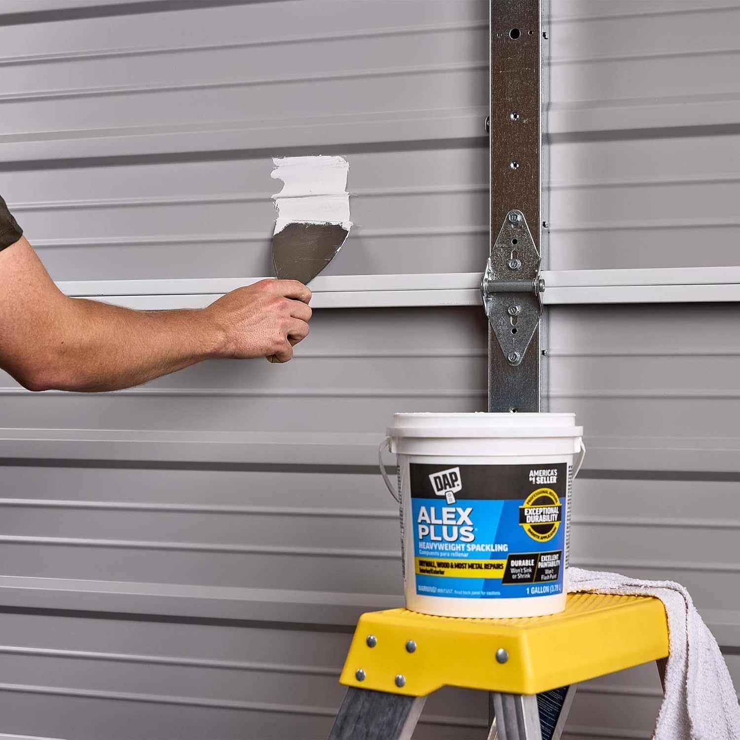 (TWIN PACK) DAP Fast Dry Premium Spackling Gallon, 3.78L - Ultra Tough, Sandable & Paintable Filler for Interior/Exterior - Fast-Drying, Shrink-Proof Formula for Drywall Repair, Off White - South East Clearance Centre