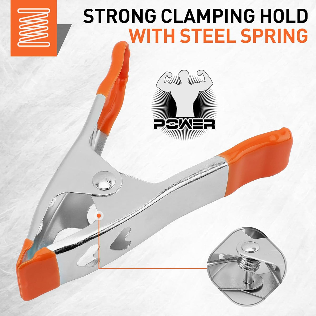 10-Piece 4' inch Spring Clamp, Spring Metal Spring Clamps, 1.5'-inch ...