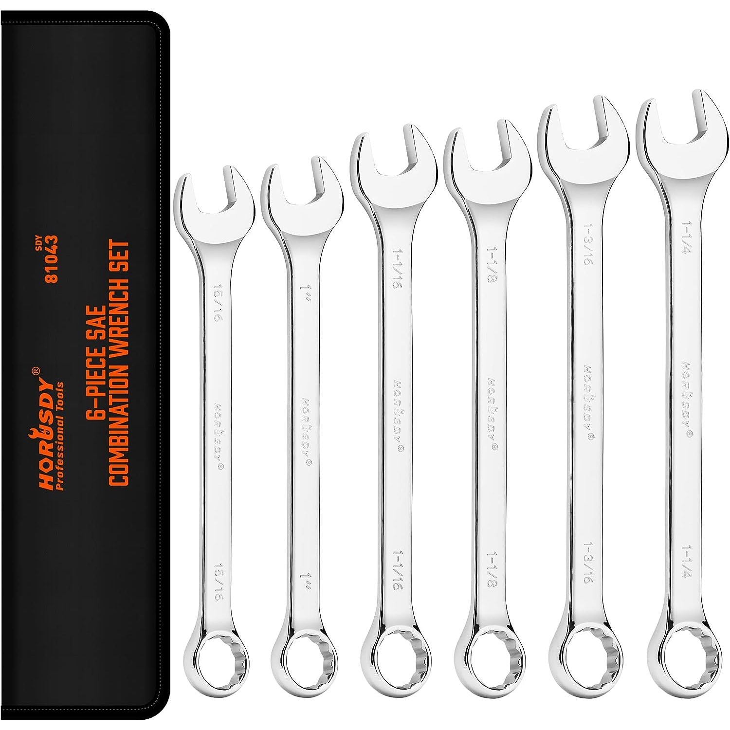 Large Wrench 6 Piece Set | 12 Point | 15/16″, 1″, 1-1/16″, 1-1/8″, 1-3/16″, 1-1/4″ - South East Clearance Centre