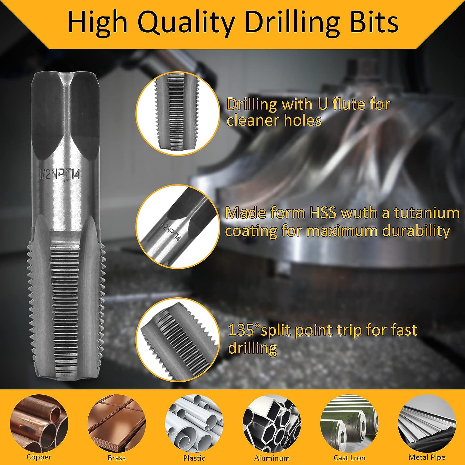 5 Piece NPT Thread Forming Tape Set 1/8", 1/4", 3/8", 1/2", 3/4" - South East Clearance Centre