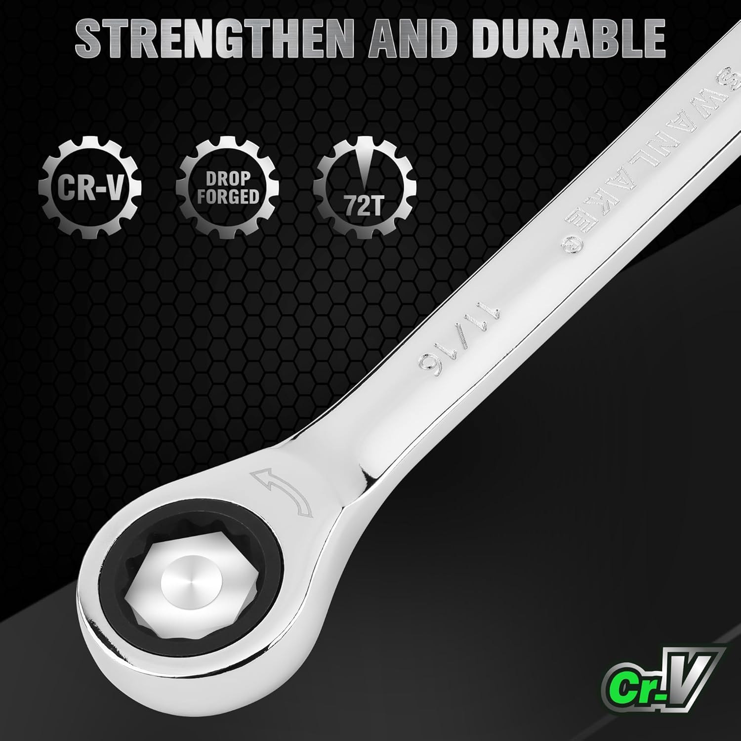 11 Piece Imperial Combination Ratchet Wrench Set - South East Clearance Centre