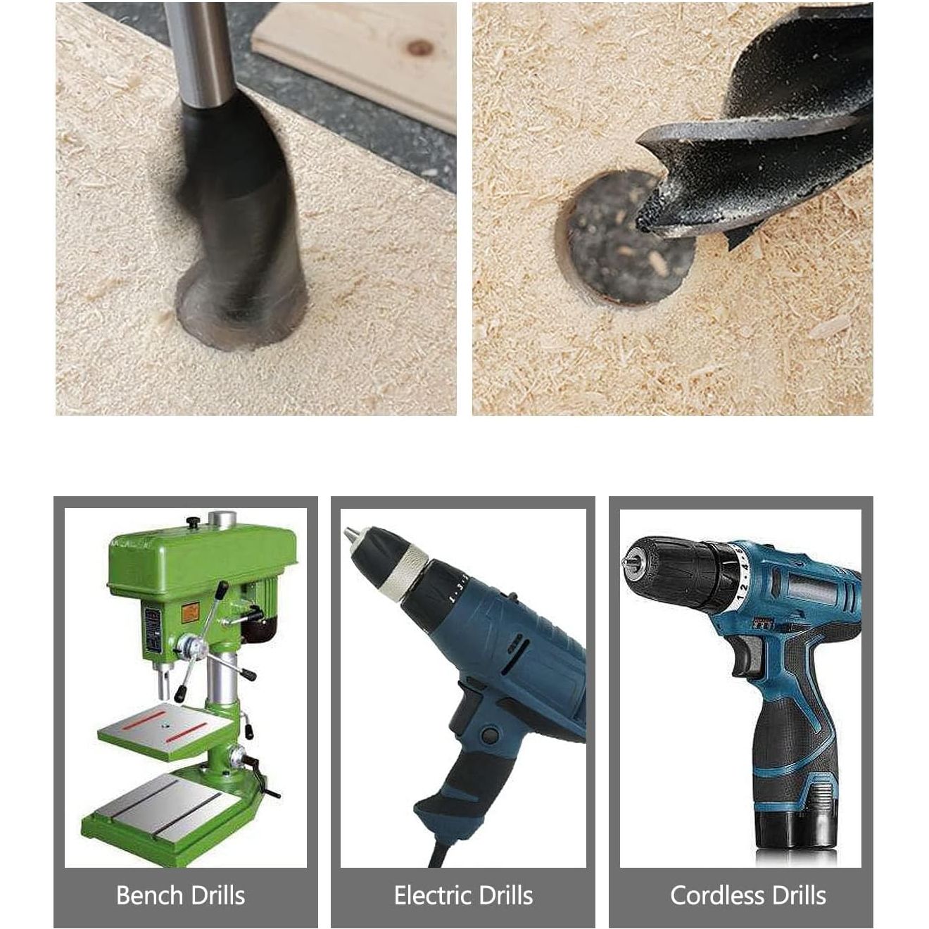9-Piece Wood Drill Bit Set – High-Carbon Steel Auger Bits with Fast-Cut Four-Blade Design - South East Clearance Centre