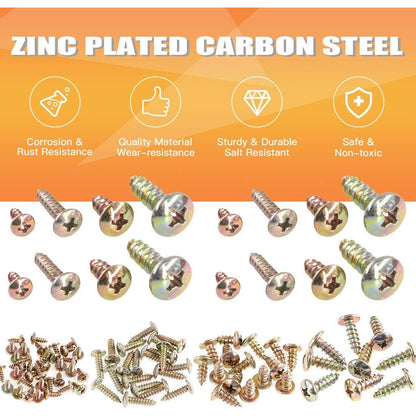 170 Piece Screw and U Type Cushions Assortment Kit - South East Clearance Centre