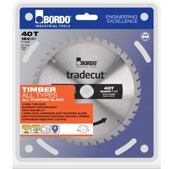 Bordo 254mm x 80T Tradecut Blade for Timber - South East Clearance Centre