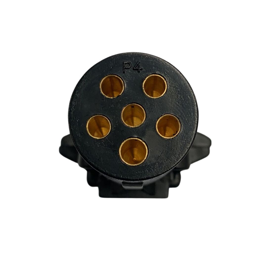 6 Pin Small Round Trailer Plug Light Plug Socket TP129BA South East Clearance Centre