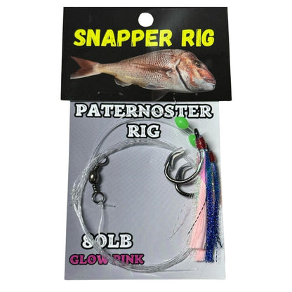 Premium Snapper Rig Twin Paternoster Rig Circle Hook With Lumo Feather - South East Clearance Centre