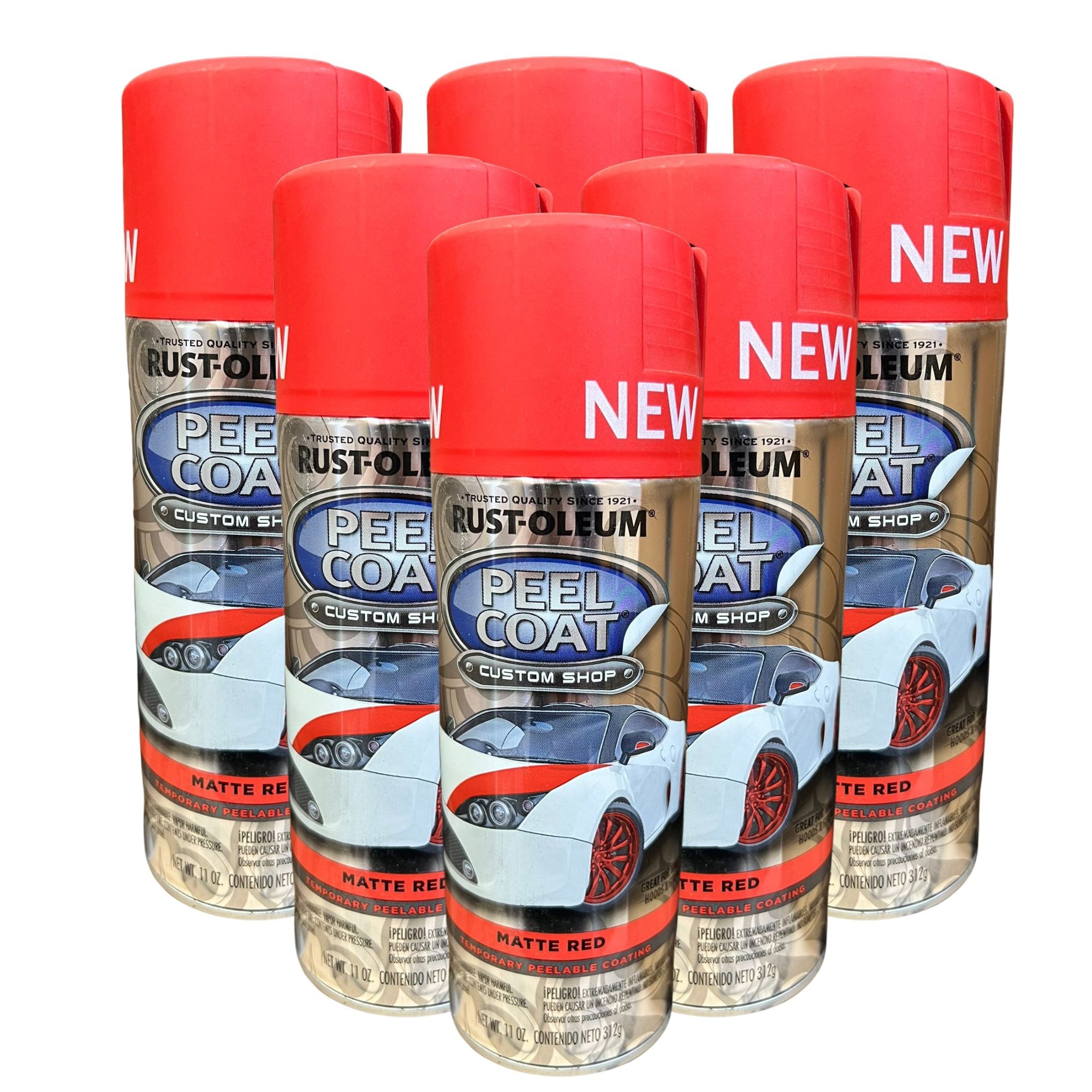 Rust-Oleum Peel Coat Rubberized Removable Coating - Matte Red - 6 Pack - South East Clearance Centre